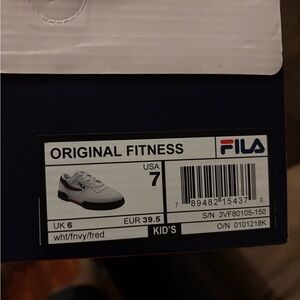 Fila Kids Sneakers - White, Navy, Red